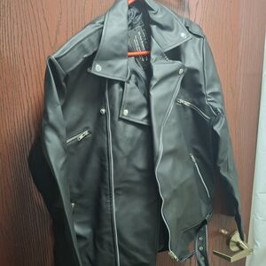 Black Leather Biker Jacket